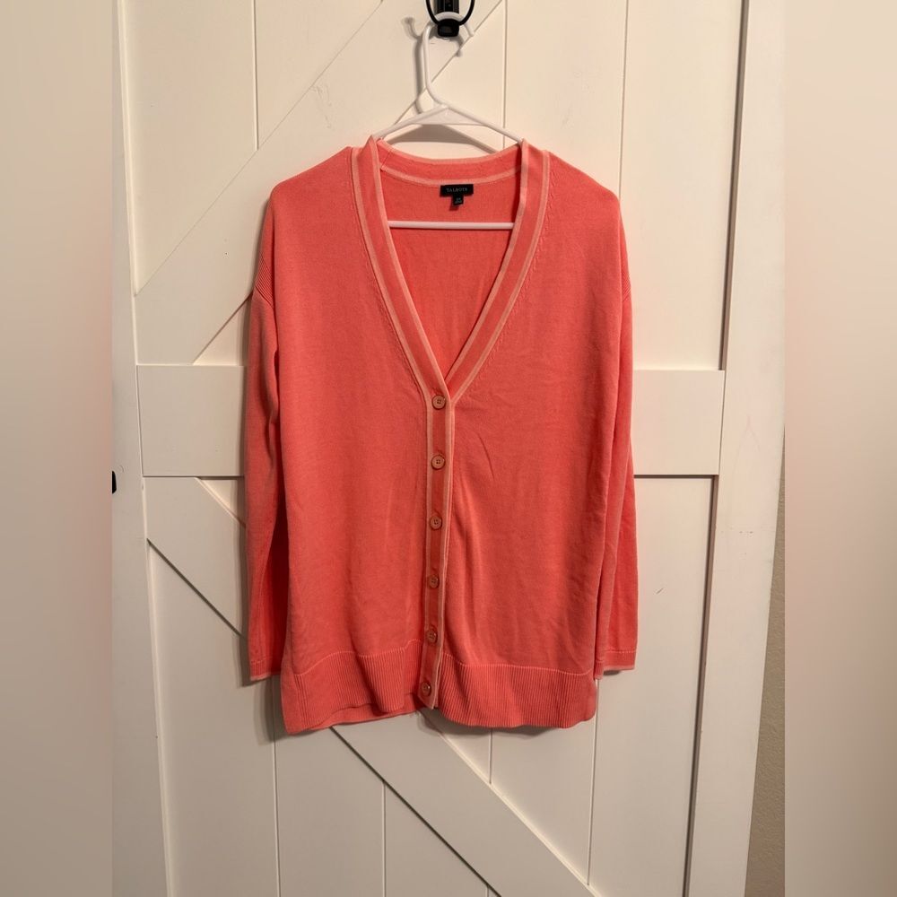 Talbots Girlfriend Cardigan XS Pink Cardigan Sweater Barbiecore Office Chic